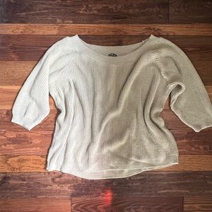 Boat neck/off shoulder sweater back cutout